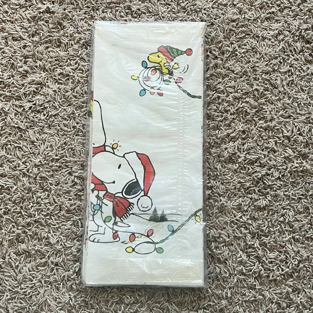 Hallmark Peanuts Vtg Paper Christmas‎ Tablecloth 60